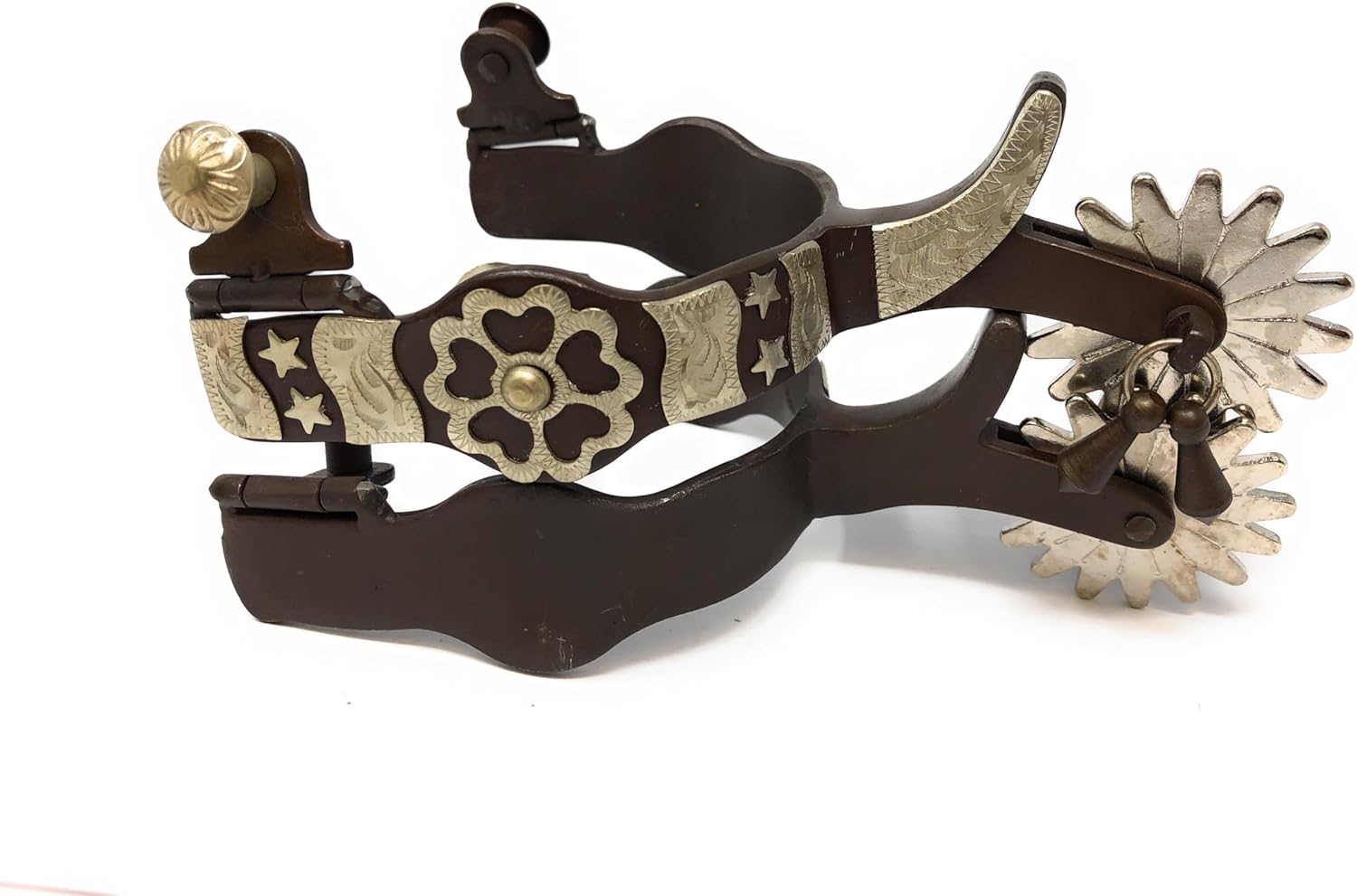 AJ Tack Men's Flower and Spurs Western Spurs