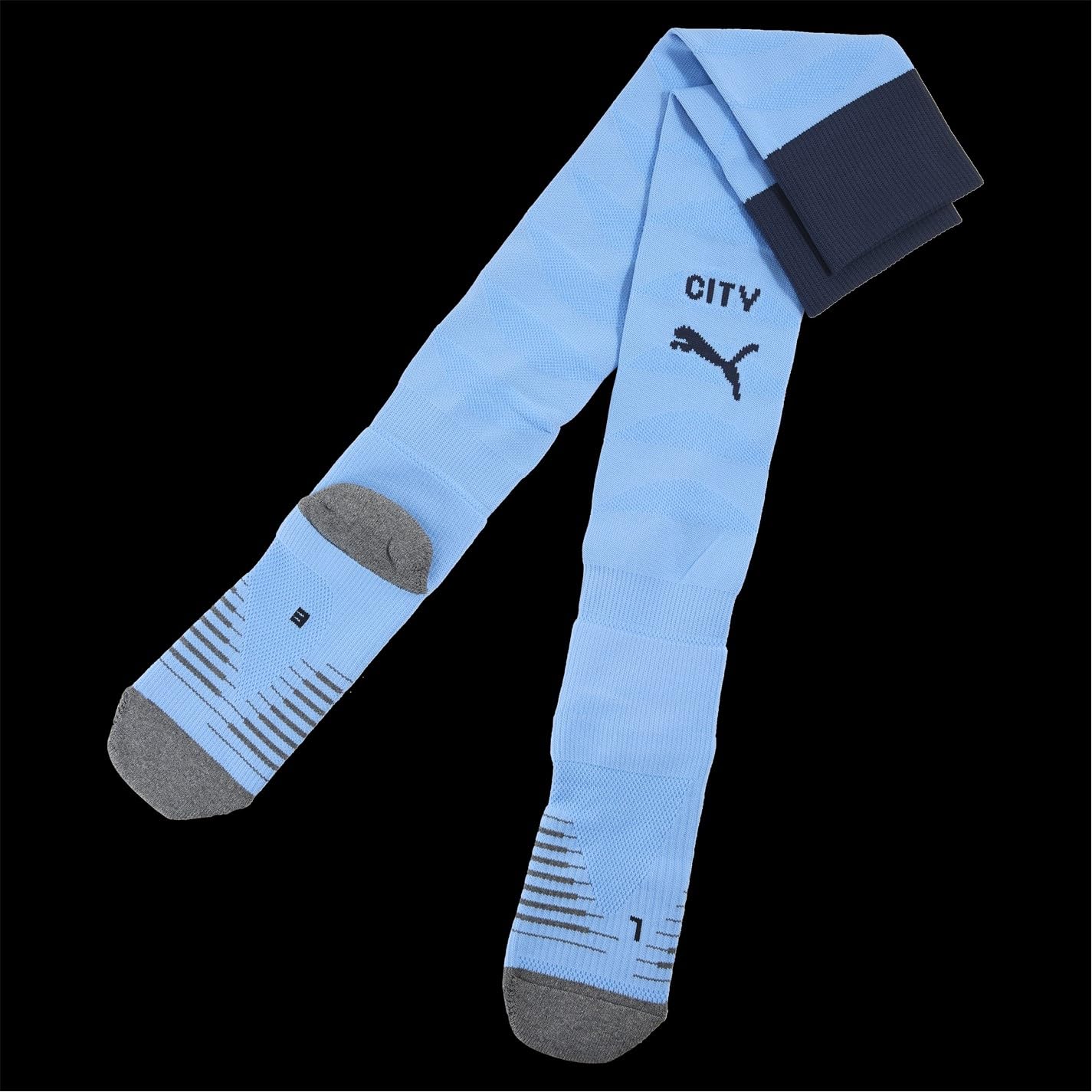 PUMA Manchester City FC Men's Football Socks 25/26, Blue (Team Light Blue x Deep Navy), 6 UK to 8 UK (4)
