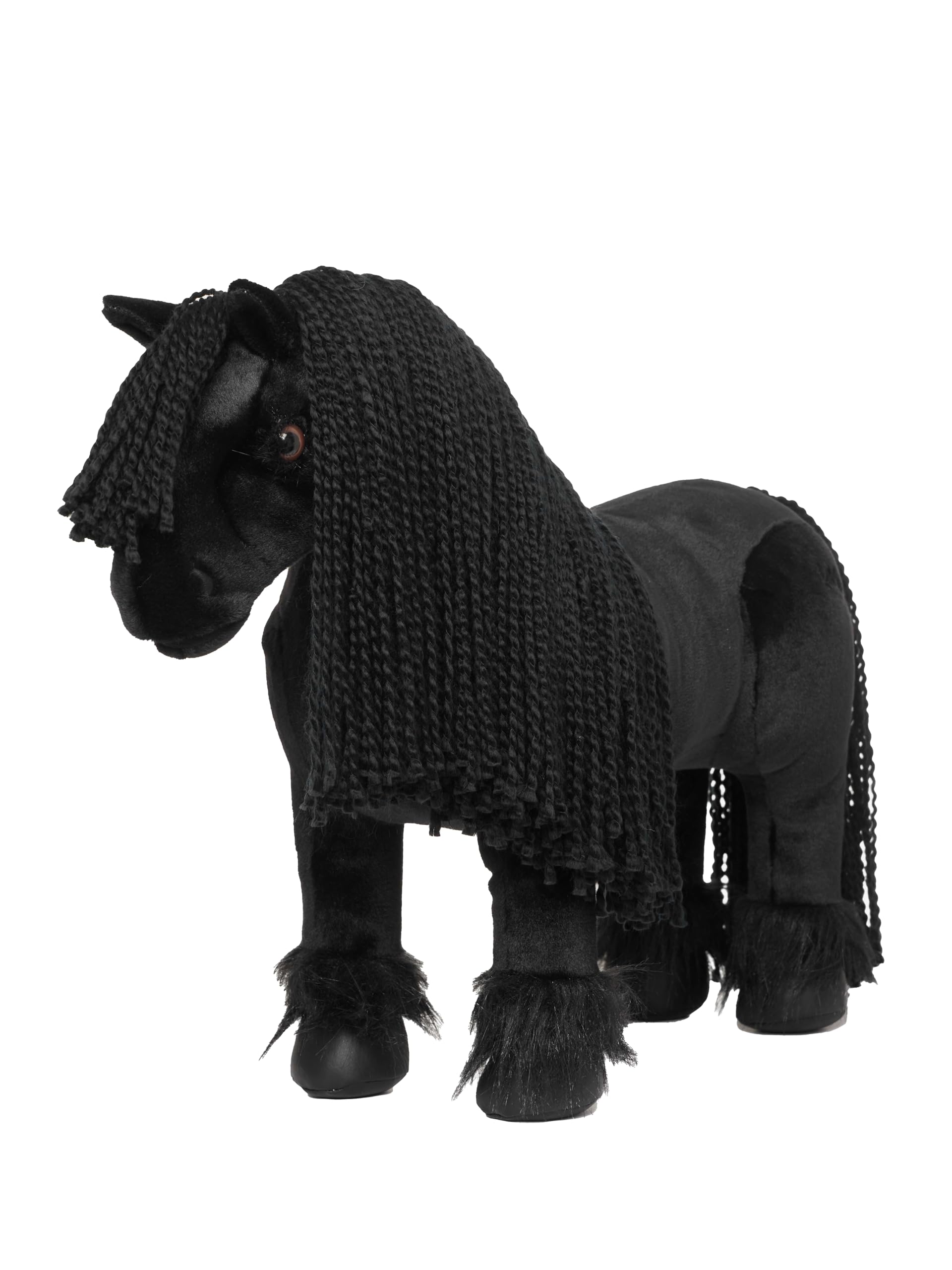 LeMieux Toy Pony Spike - Stunning Black Friesian - Includes Navy Branded Carry Rug - Suitable For Ages 3+ — image 1