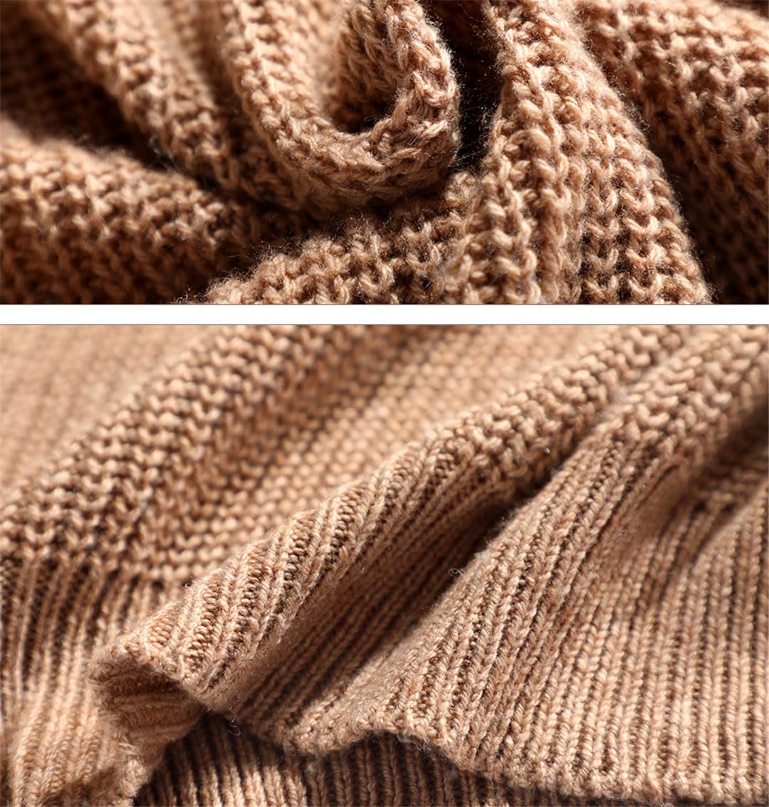 Vogrtcc Top da Donna in Maglione Pullover Lavorato A Maglia Girocollo Oversize A Maniche Lunghe