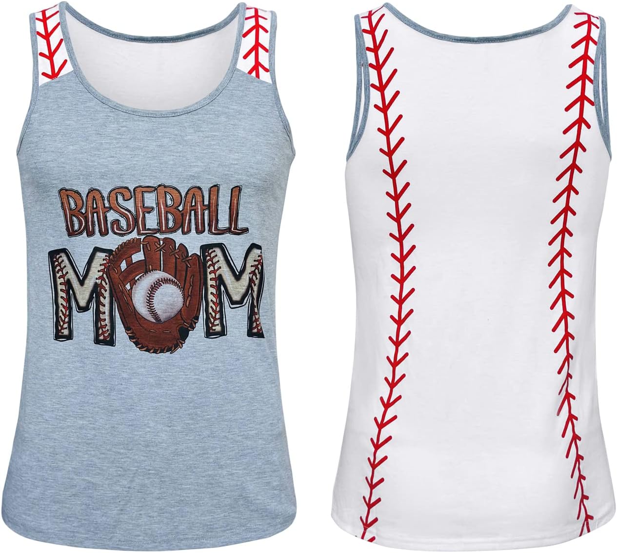 ILTEXSports Tank Tops for Mom Fans Apparel Baseball Softball Basketball Soccer Volleyball