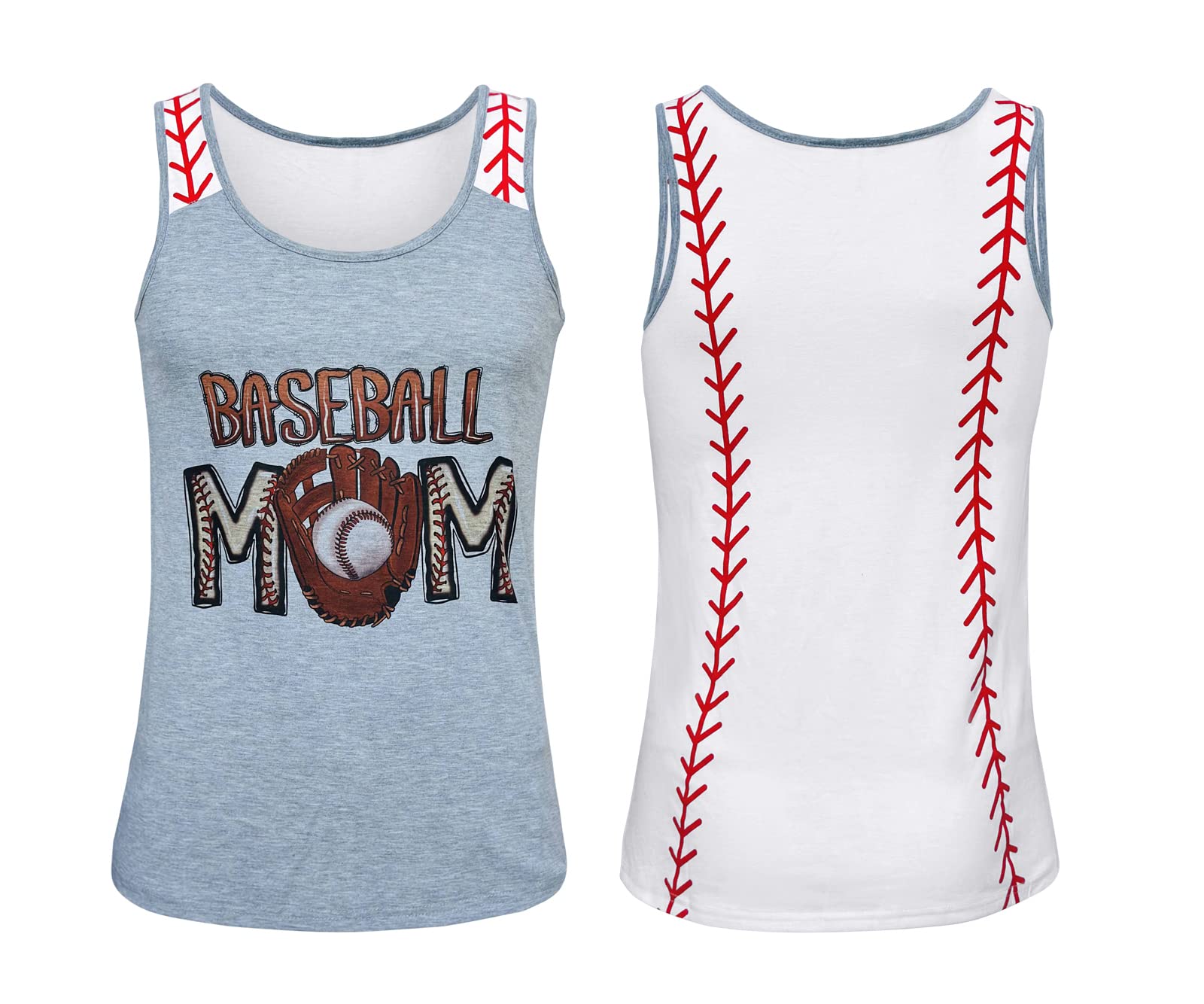ILTEXSports Tank Tops for Mom Fans Apparel Baseball Softball Basketball Soccer Volleyball