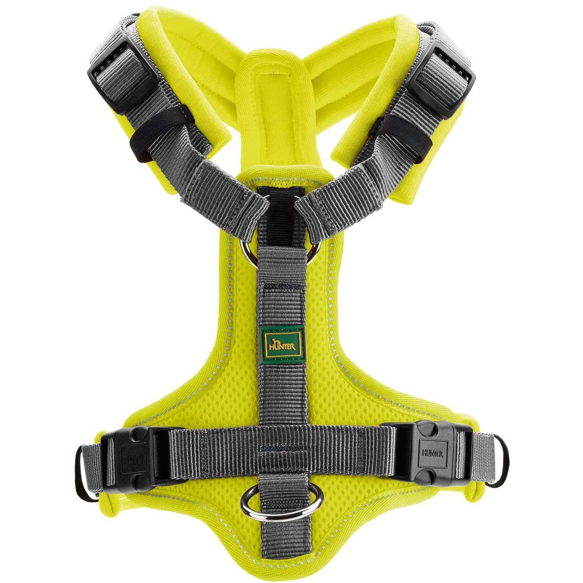 HUNTER Maldon Harness, Lime/Grey, Size M