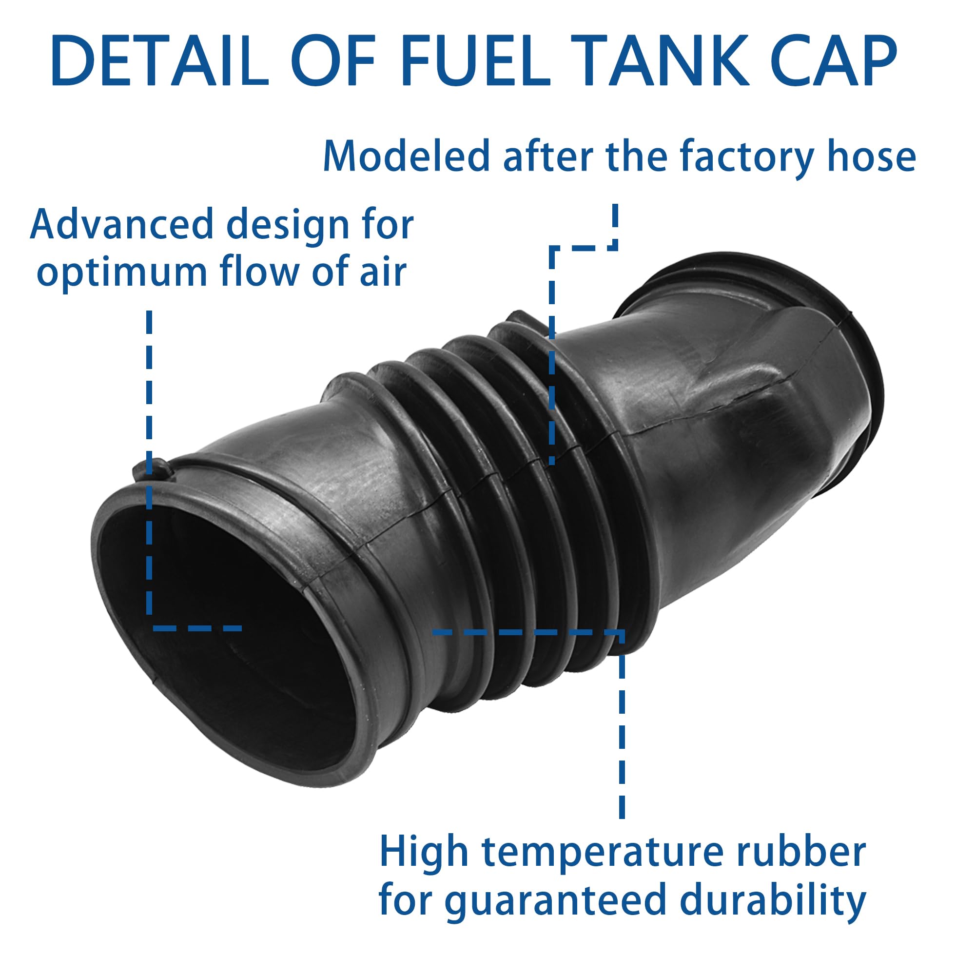 17228-RN0-R00 Air Intake Hose Tube With Clamps - Compatible With 2009-2015 Honda Pilot - View #5