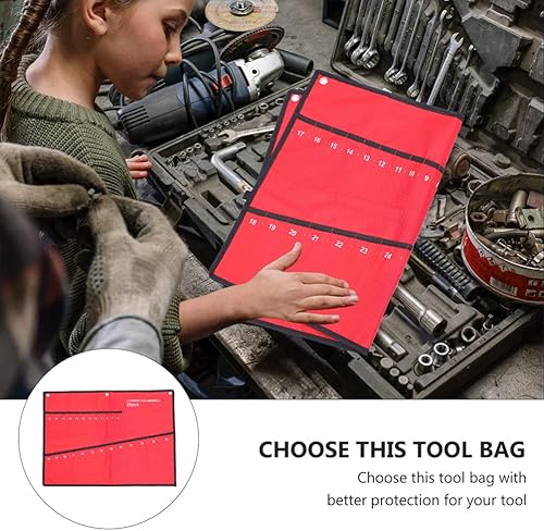 Miniatura 5 de DOITOOL 2 piezas de bolsa de herramientas para rollo 25 ranuras bolsa colgante de 25 ranuras organizador de herramientas de reparación de