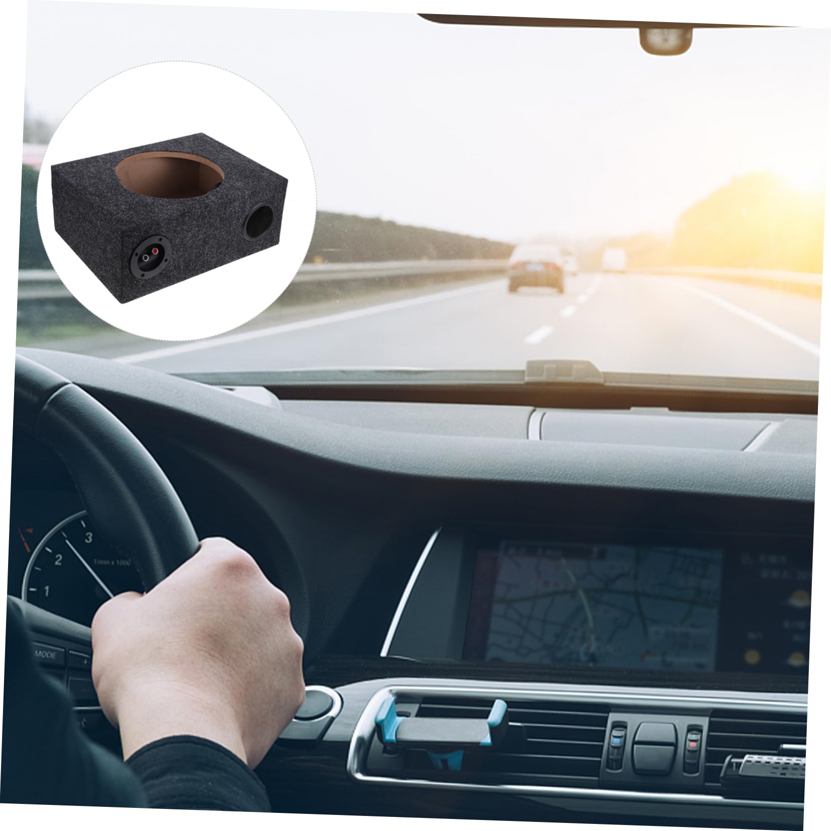 Cabilock Gehäuse Für Subwoofer Auto-subwoofer-Box Aus Holz Abs Und Zinklegierung Für LKW Und Fahrzeug Mit Abdeckung Für Soundsystem