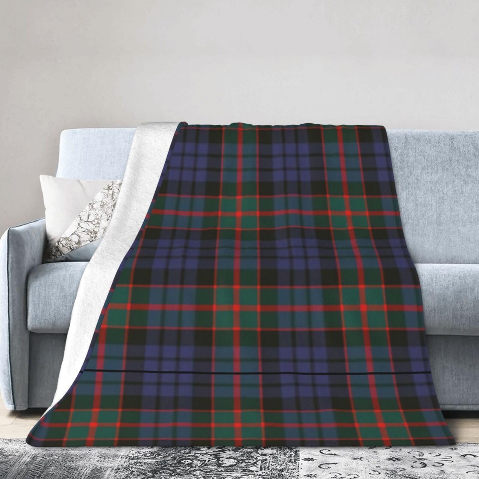 ERTDFXCV Clan Fletcher Tartan Blanket 50"x40"