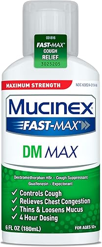Mucinex Fast-Max DM fuerza máxima líquido para el alivio de la tos 6 onzas