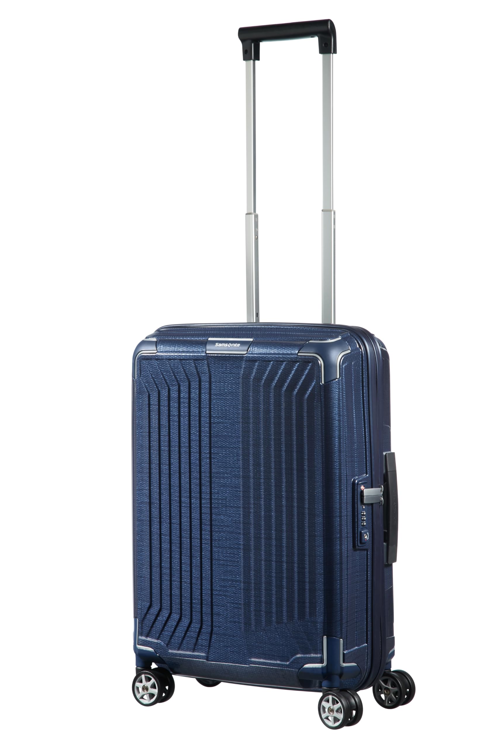 Samsonite Lite-Box - Valigia da cabina premium 55x40x20 cm, trolley da cabina rigido, compatibile con Ryanair/EasyJet, leggero, 2,20 kg - 38 L - Blu (Deep Blue)