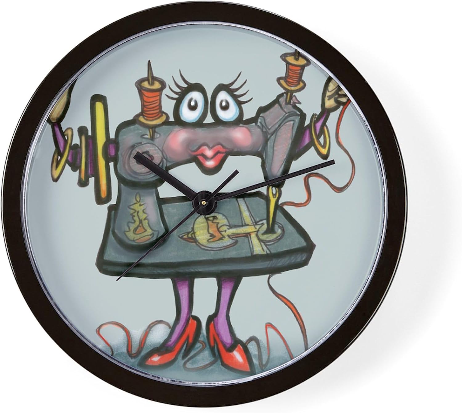 CafePress Sew Tile 10" Wall Clock for Livingroom, Kitchen, or Office