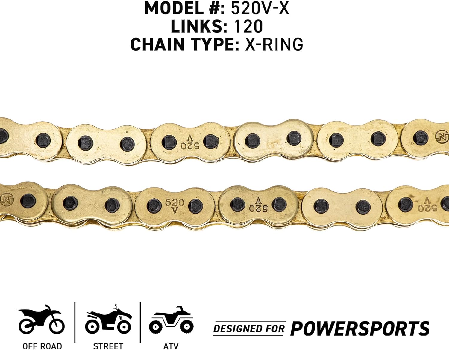 NICHE Drive Sprocket Chain Combo for Honda CRF450R Front 13 Rear 48 Tooth 520V-X X-Ring 120 Links
