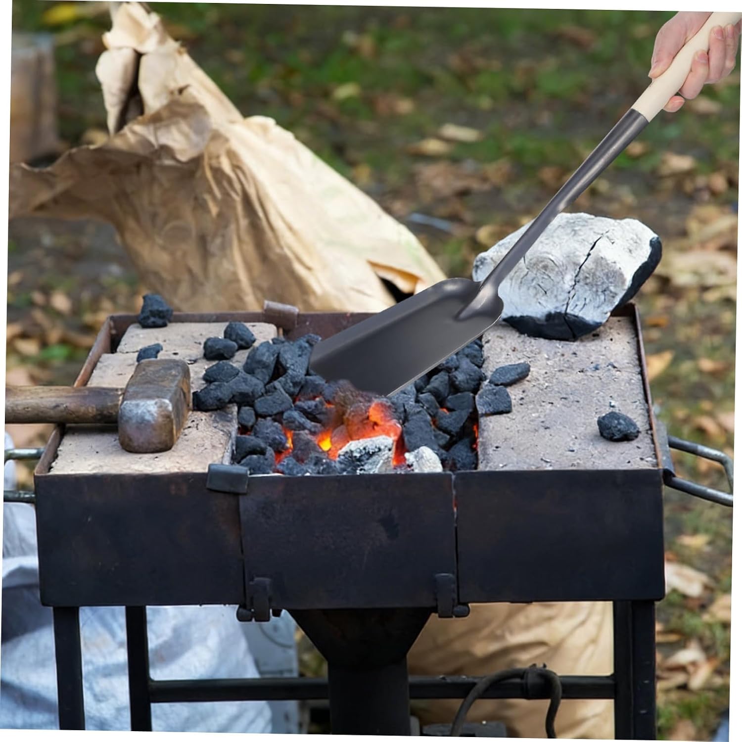 Coal Ash Shovel Long Handle for Fireplace Cleaning and Coals