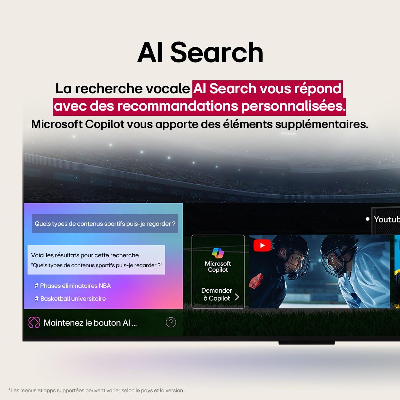 LG TV OLED 2025 | OLED65B5 | 65'' (164 cm) | OLED 120Hz| Processeur α8 AI 4K Gen2 |Dolby Vision & Atmos | Alexa