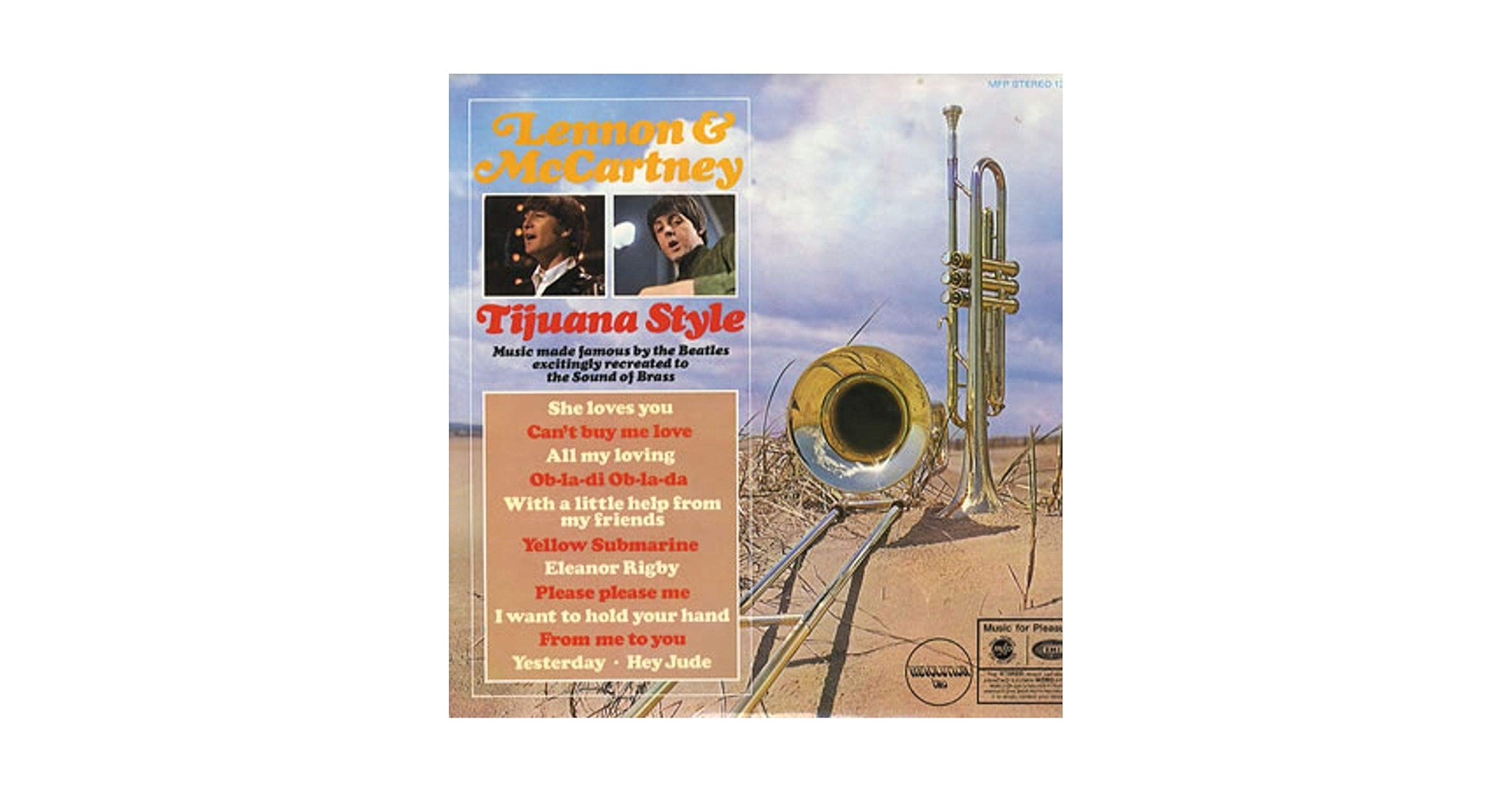 The Torero Band Tijuana Style UK盤 Lennon The Torero Band – Lennon & McCartney Tijuana Style – Vinyl