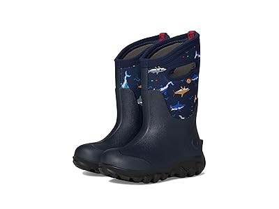 Bogs Kids Classic Seamless Pixel Shark (Toddler/Little Kid/Big Kid) Kids Shoes Navy : 13 Little Kid M, Synthetic