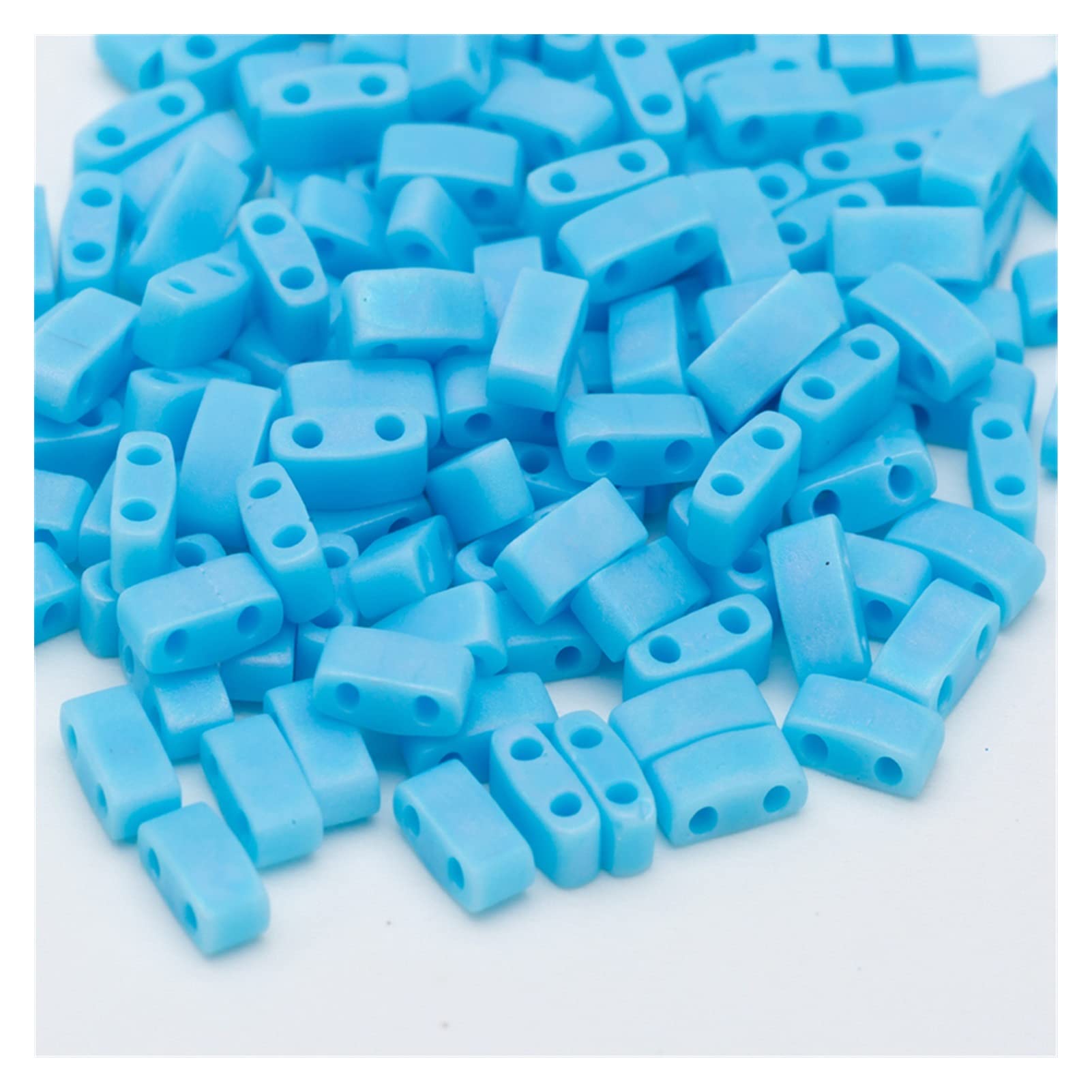 KRXSOBNV Double-hole bead, DIY Handmade Jewelry Bracelet Glass Beads 5x2.3x1.9MM(Htl413fr)