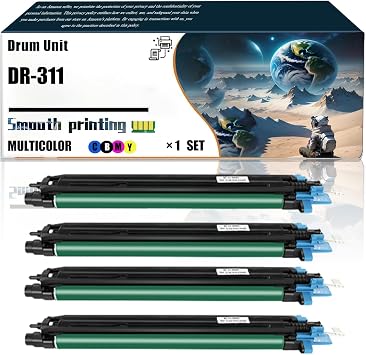 Replacement Parts Drum Unit DR-311 Compatible with Konica Minolta bizhub C220 bizhub C280 bizhub C360 Printers, Contains Chip and Clear Printing Multicolor