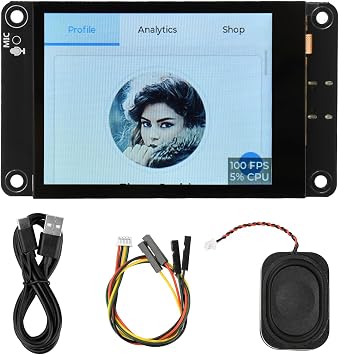 ESP32-S3 Development Board ESP32 S3 Display 2.8 Inch IPS Capacitive Touch Screen 240x320 Pixel, Supporting XiaoZhiAI AI, Dual-Core 240 MHz Microcontroller WiFi+BT, Provide LVGL Projects Tutorial