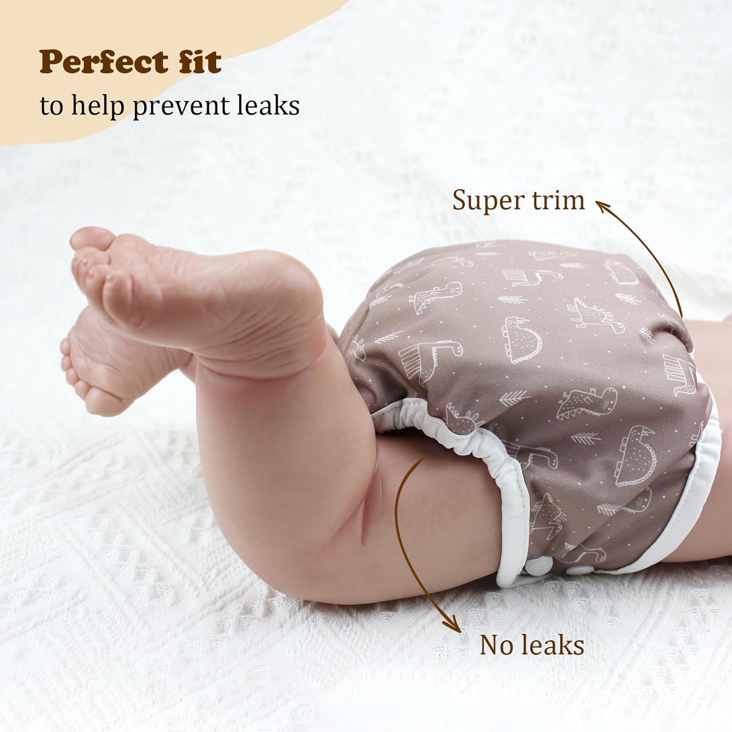 Mama Koala Reusable Adjustable Cloth Diaper Covers Size S,with 6pcs 5-Layer Bumboo Inserts