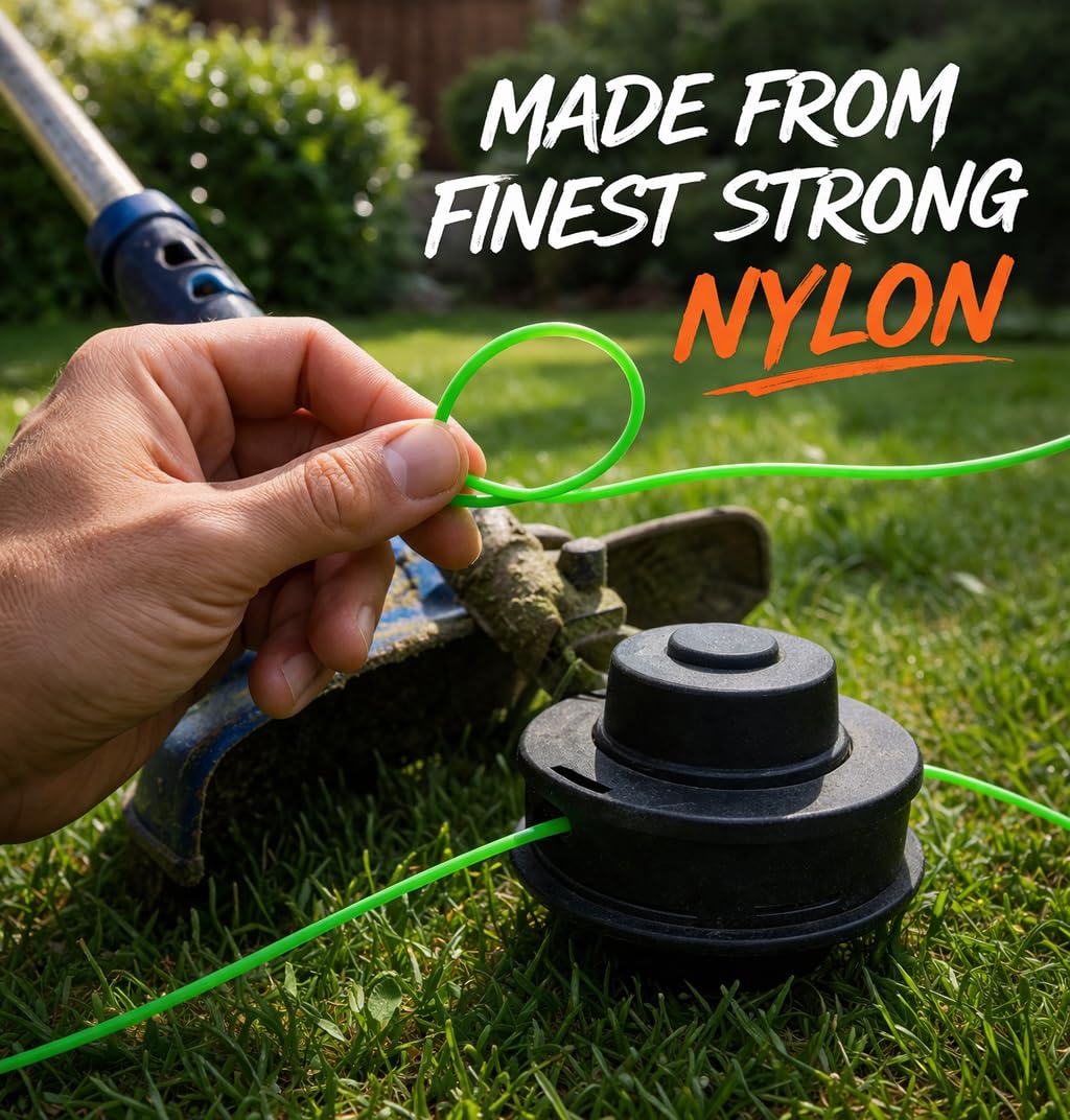 Shark-Tuff® Pack of 2 - Universal Strimmer Wire 2mm x 20m Heavy Duty | Grass Trimmer Line Strimmer Cord | Suitable for All String Petrol & Electric Trimmers (Total 40m) — view 5
