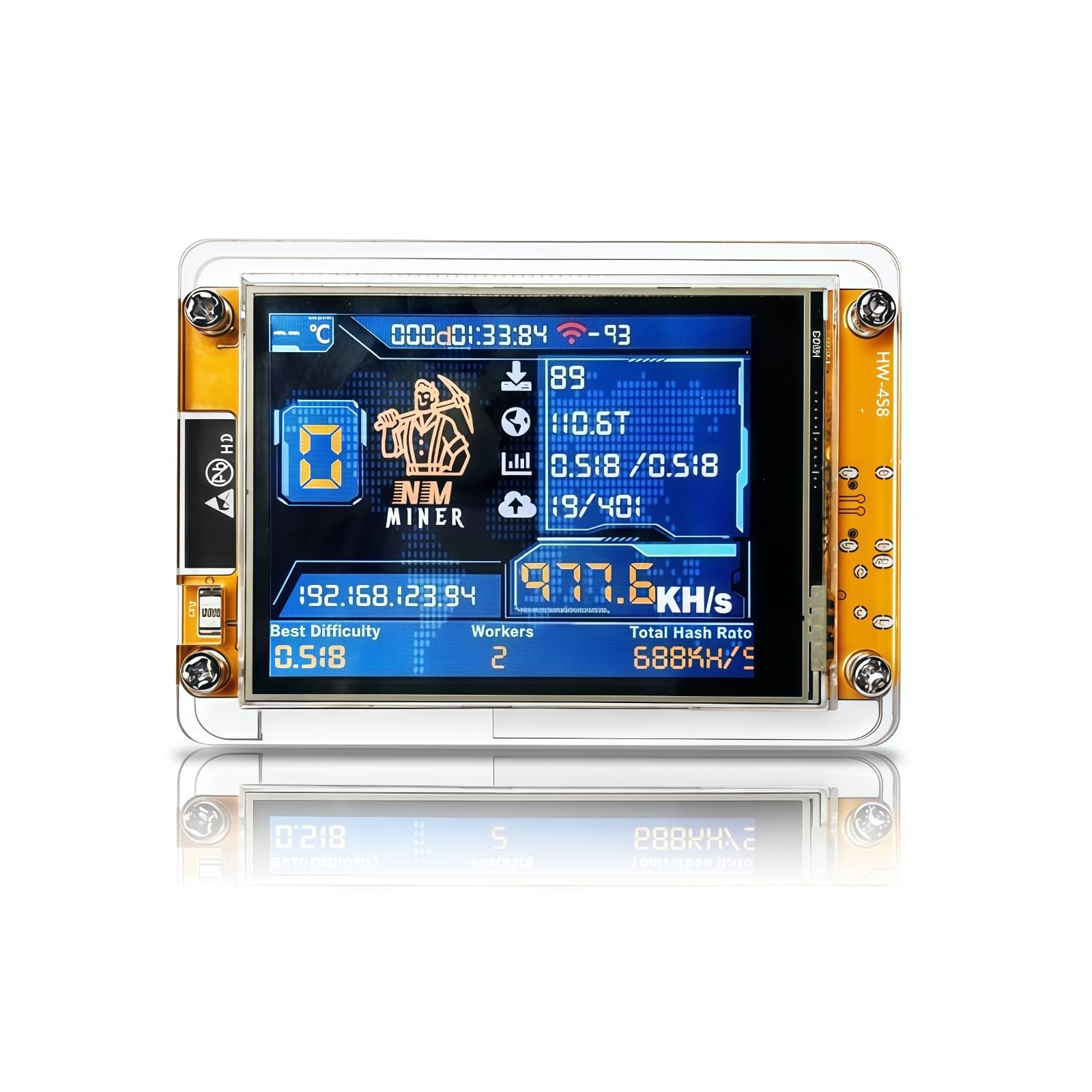 Amazon.com: Bitcoins Miner V2, 980 KH/s BTC Solo Miner, ESP-WROOM-32 ESP32  Development, 2.8 Inch Smart Display Lottery Miner Crypto Mining Machine :  Electronics