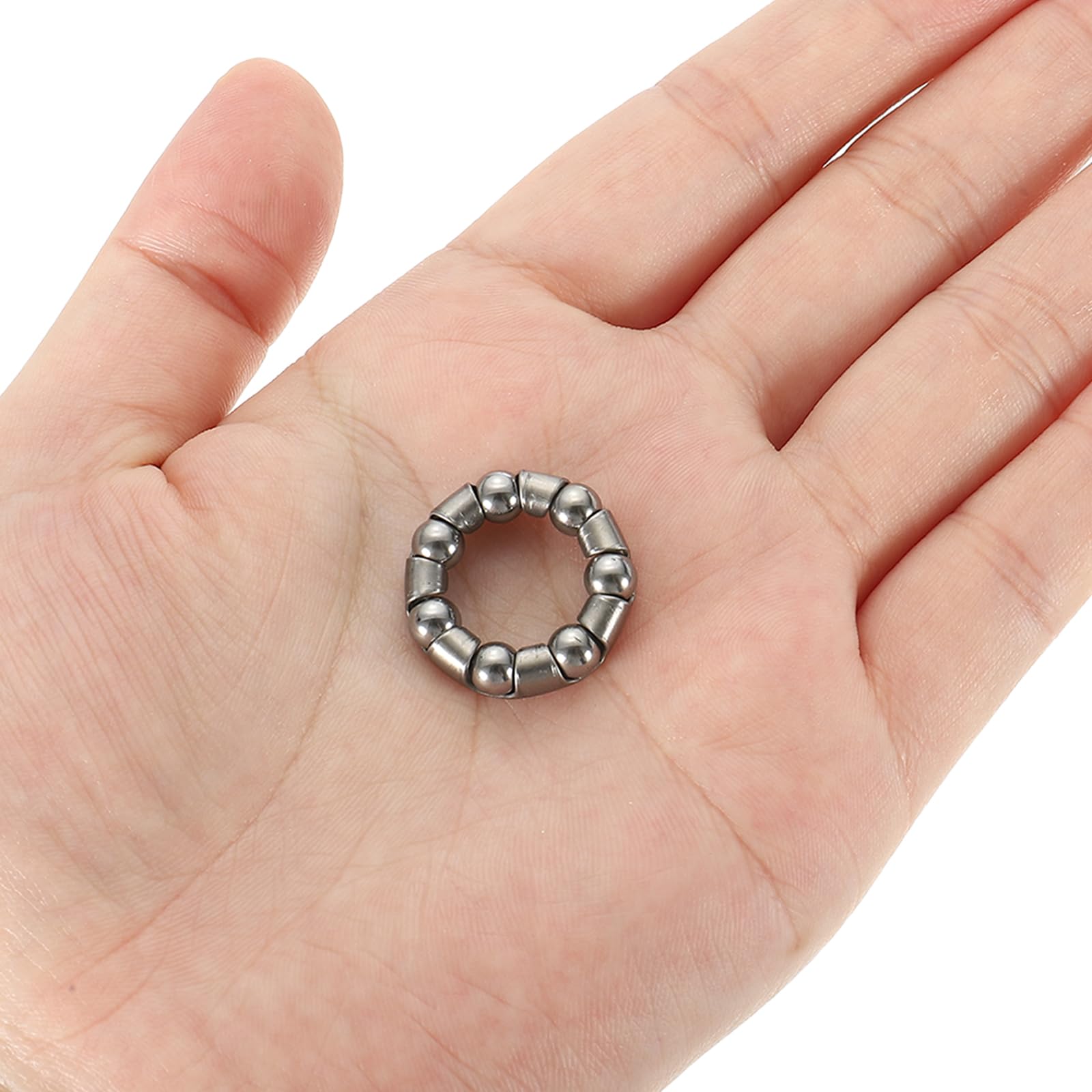 PATIKIL Cuscinetto a Sfera per Pedivella Bici 3/16 Pollici x 7 Sfere, 4pz Cuscinetti Bicicletta in Acciaio Inossidabile Ricambi Accessori per Bici Anteriore Posteriore, Argento