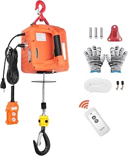 Electric Hoist Winch 1100lbs,3 in 1 Power Electric Winch Portable Cable Hoist with 25ft Sling for Lifting,Manual/Cable/Remote Control,16ft/min 110V
