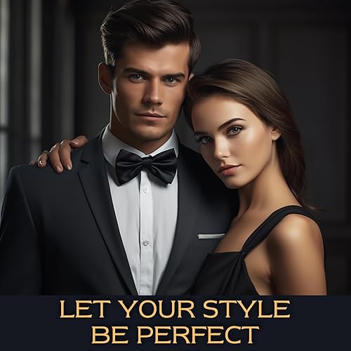 Miniatura 2 de Adam Young Men's Bow Ties Pre-Tied Style Formal Satin Classic Bowtie for Tuxedo Faux Silk