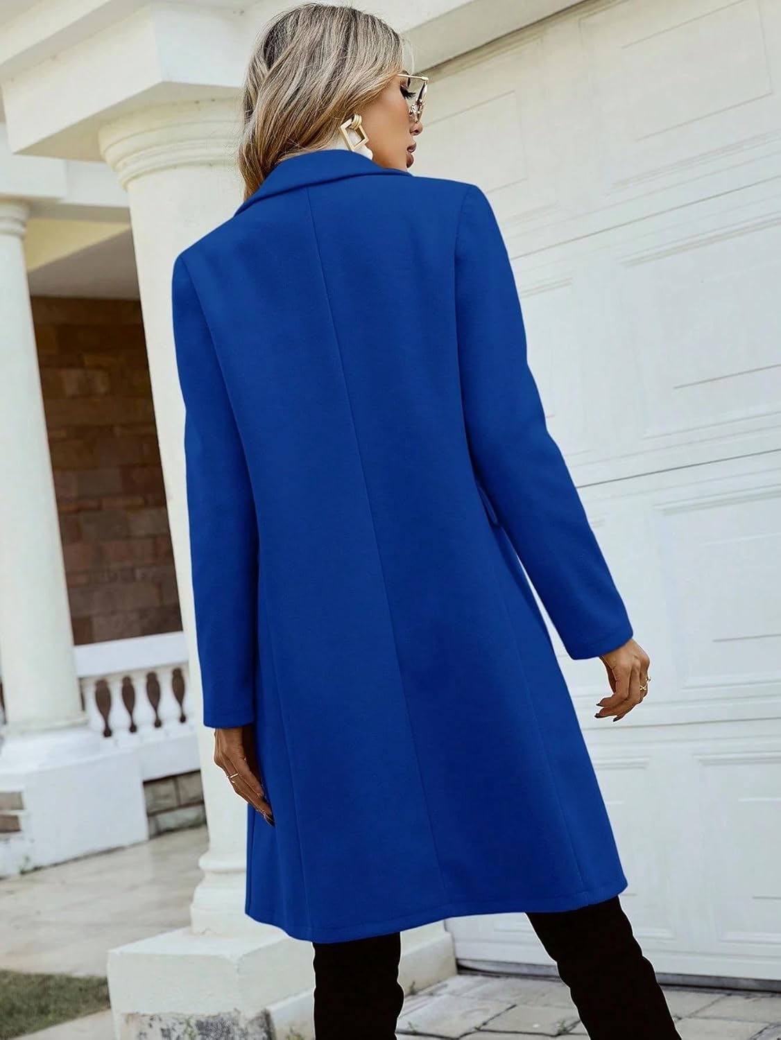 Womens Fashion Trench Outwear Lapel Neck Double Breasted Coat Jacket Coat