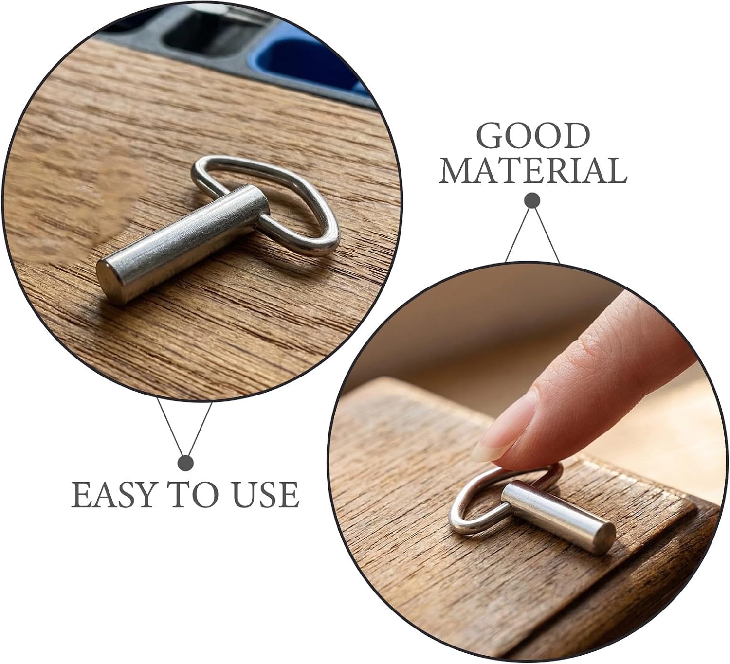 FUOYLOO 6pcs Music Box Winder Key Replacement for Clockwork Movement and Music Box Mechanism Metal T-Handle Triangular Wind-up Key with Precision Engineering for Effortless Operation