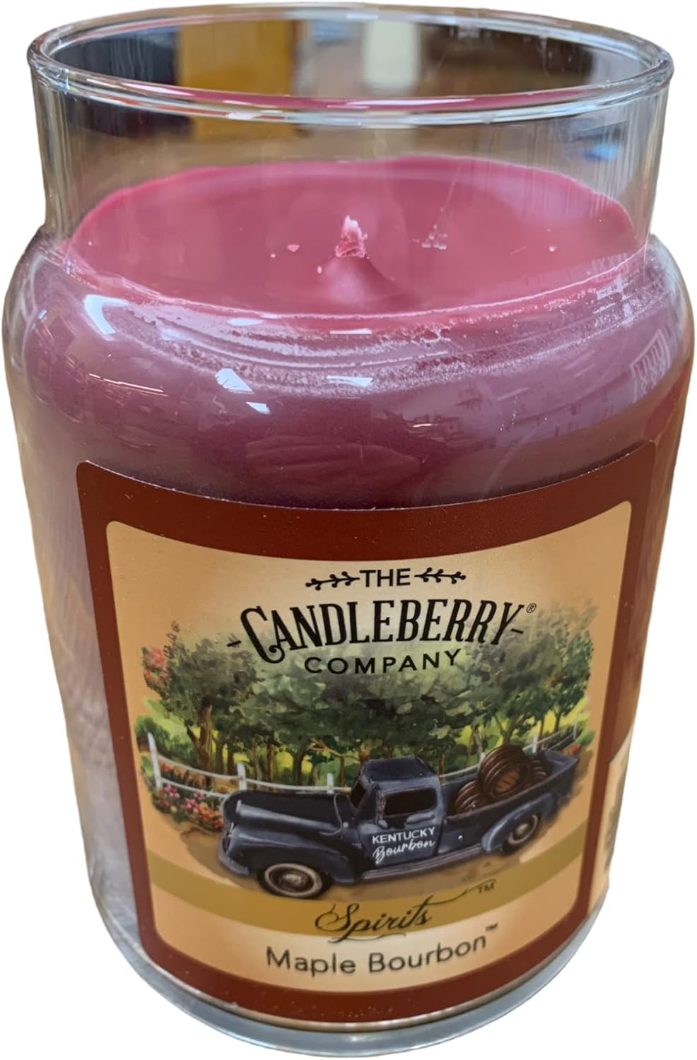 Candleberry Candles | Spirits Bourbon Inspired | Strong Fragrances for Home | Hand Poured in The USA | Highly Scented & Long Lasting | Large Jar | (Maple Bourbon)