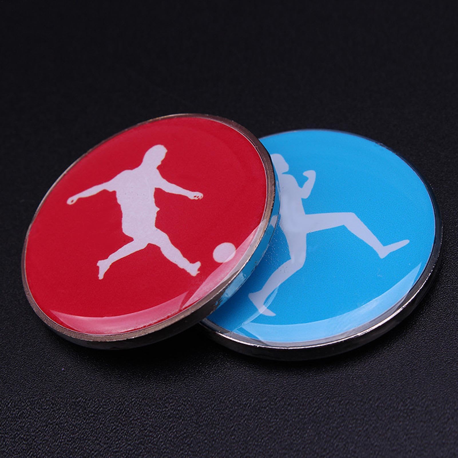 Générique Referee Coin, Sports Toss, Metal Soccer, piłka nożna z podwójnymi bokami, boki do meczów tenisowych i treningów, złote stemplowanie, około 3,5 x 0,5 cm