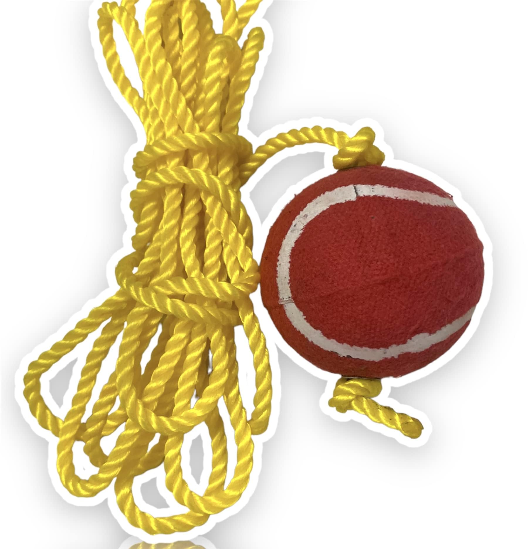 Tetherball Set with Yellow Rope, Red Ball with White Stripes, Outdoor Game-picture-15