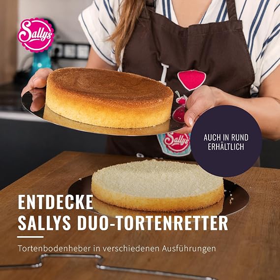 Sallys Cake Base Server Duo Cake Saver: Round and Square for Perfect Cake Creations (Rectangular)