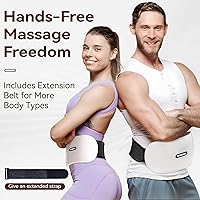 Vista 7 de Masajeador de estómago para la digestión, masajeador abdominal con calor, máquina eléctrica de masaje de vientre manos libres para aliviar