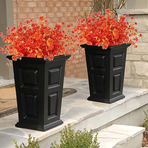 Miniatura 5 de RECUTMS - Flores artificiales, 8 ramos, de otoño, resisten rayos ultravioleta, para interior y exterior, Día de Acción de Gracias, cocina, oficina,