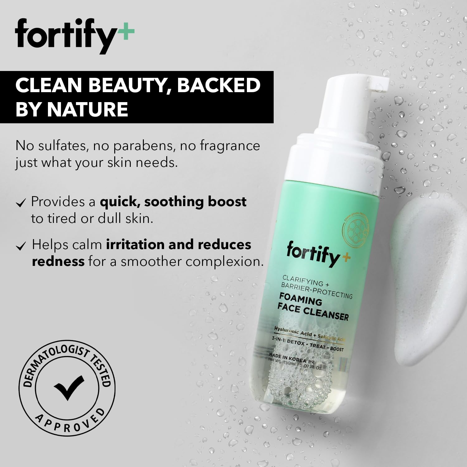 Fortify Skincare Core Routine Trio - Multi Purpose 3-In-1 Detox, Treat, Boost - Cica & Zeolite For Daily Hydration & Barrier Support - Dermatologist Tested, Korean Skin Care Set, Clean Beauty - 3 Pack