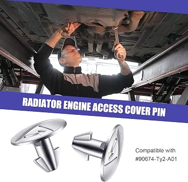 14PCS Lower Engine Cover Pin Screws, Radiator Access Engine Cover Pin Clip, Engine Splash Shield Skid Plate Screw, 90674-TY2-A01 90105-TBA-A00, Compatible with Honda Accord Civic CR-V Acura
