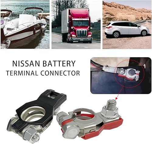 Miniatura 7 de Terminales de batería, conector de terminal de batería, juego de abrazaderas de terminal de cable de batería, positivo y negativo, 1 par, accesorios