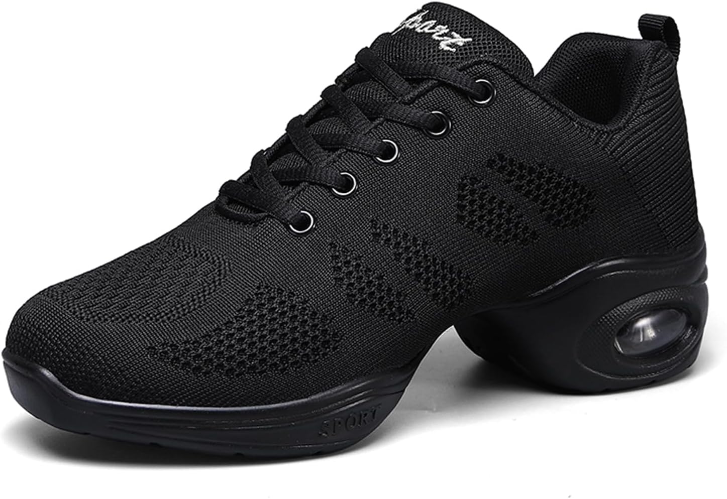 Dance Shoes for Women Jazz Shoes Split Sole Dance Sneakers Lace-up Air Cushion Jazz Sneakers Breathable Modern Dance Shoes Platform Walking Dance Shoe