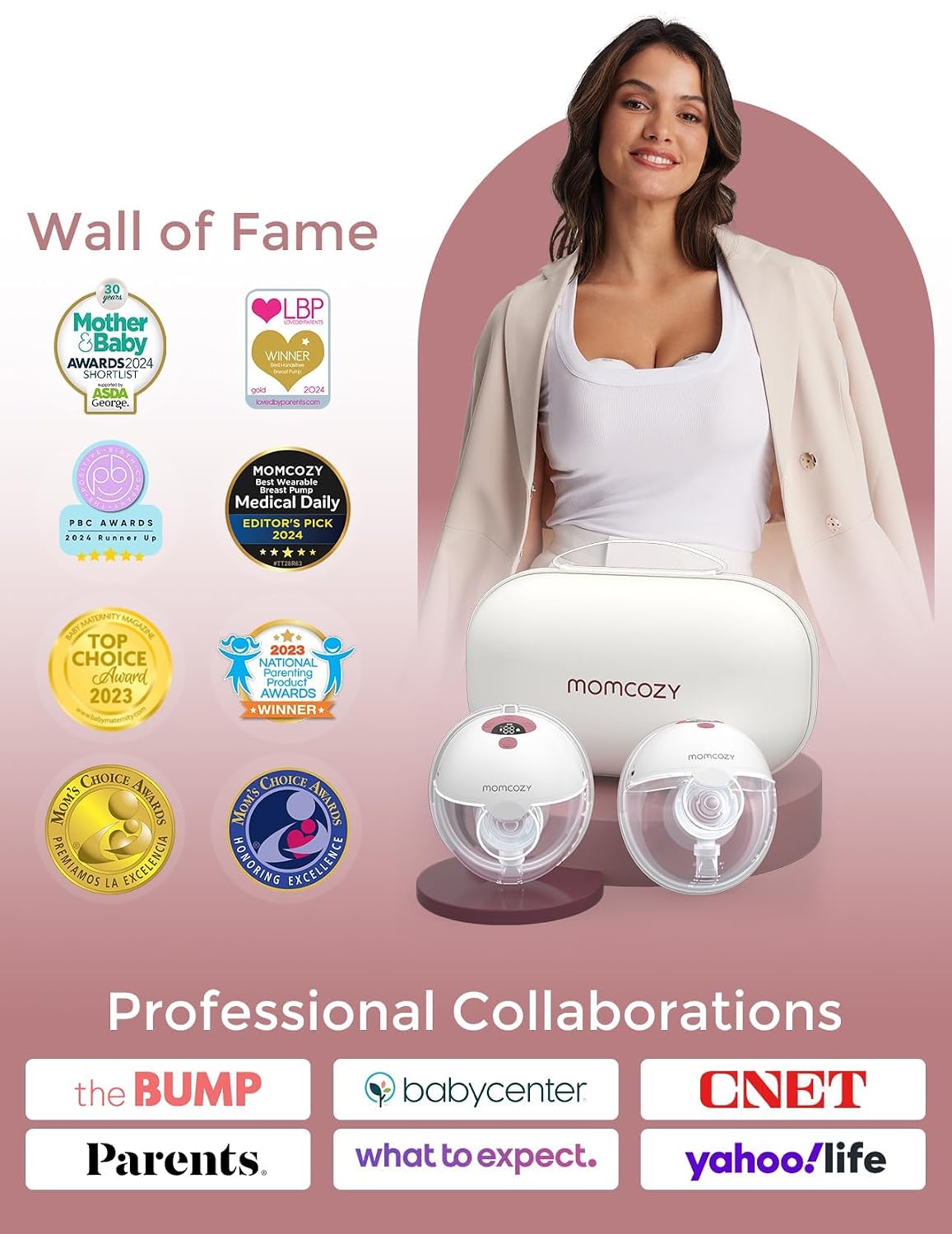 Momcozy M5: 3 Modes, Double-Sealed Flange Tested for Portable Breast Pump Use