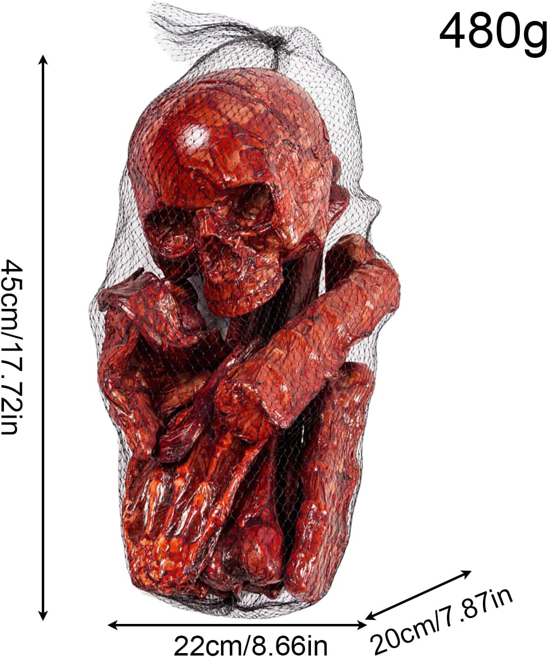 ハロウィンスケルトン | ボーン バッグ キット | 不気味なハロウィン装飾 墓地風 庭 玄関 パーティー 装飾用