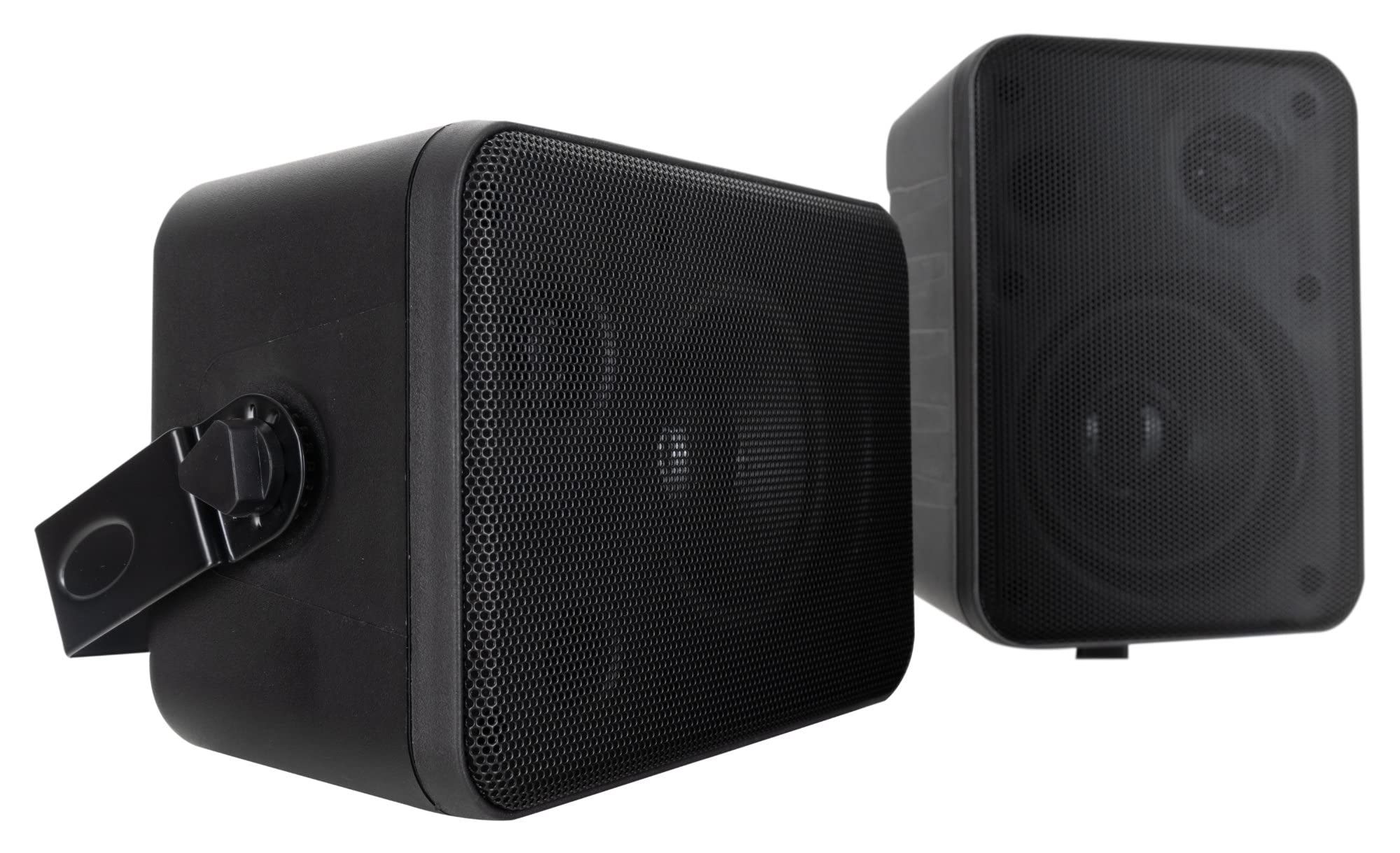 McGrey One Control BK MKIII Lautsprecher 4 Paar - Kompakt-Boxen für Installation, Studio oder HiFi - 10 Watt RMS - 4" Woofer, 0,5" Hochtöner - Inkl. Montagebügel zur Wandbefestigung - Schwarz