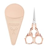 Embroidery&Knitting Scissors Sharp Tip Stainless Steel Scissors for Cross Stitch Cutting Embroidery Sewing Handcraft Craft Art Work DIY Tool &lpar;Rose Gold&rpar;