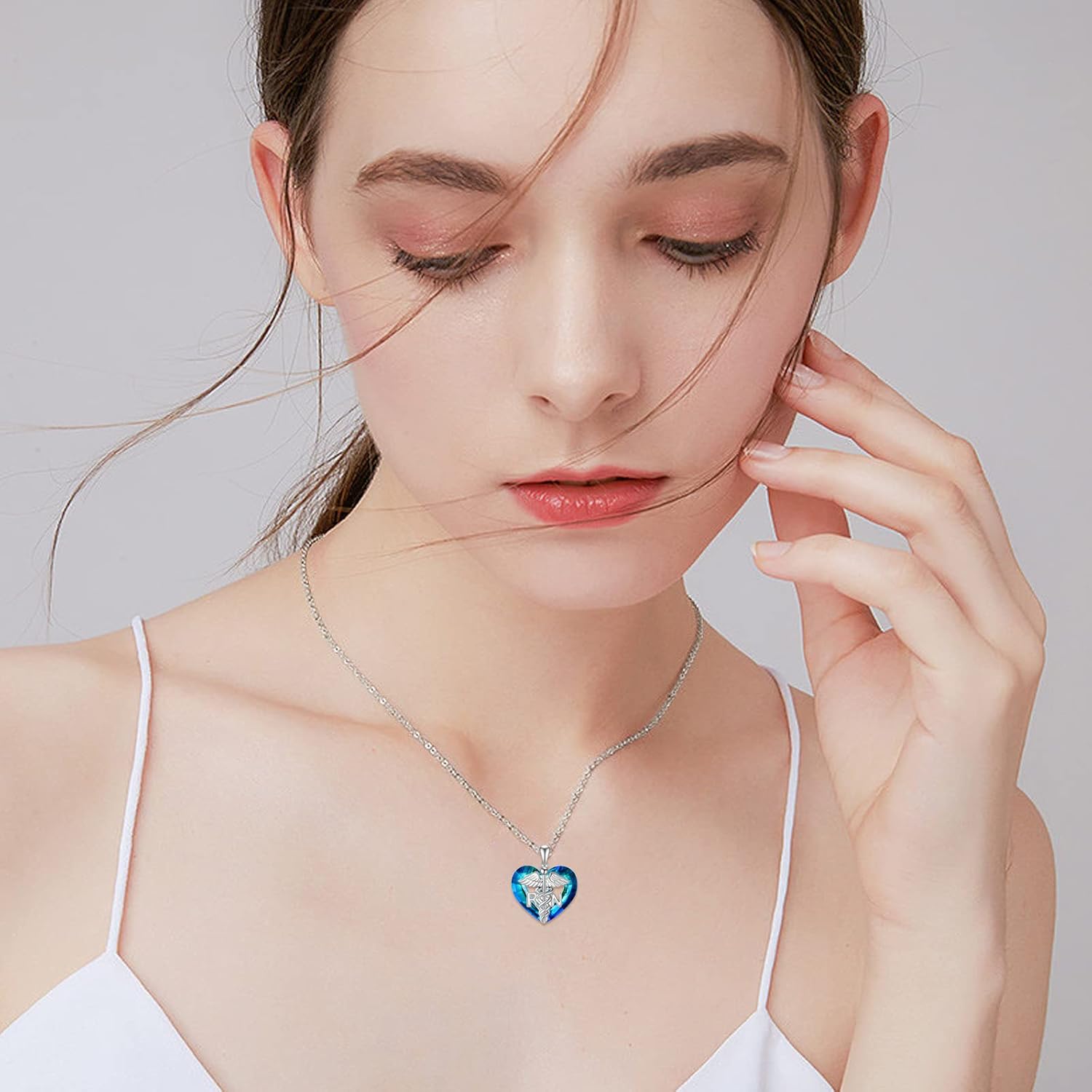 POPKIMI Gifts for Nurse Doctor Caduceus Stethoscope Locket Necklace That Holds Pictures Photo Doctor Nursing Medicine Themed Sterling Silver Nurse Jewelry - Image 3