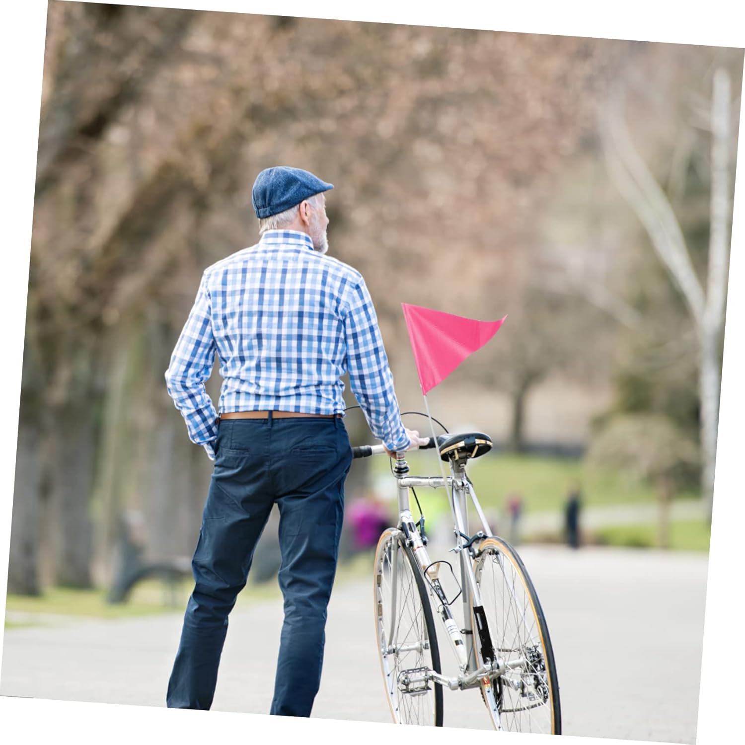 1 Set Flagpole Portable Bike Flag Bicycle Rack Accessories Front Basket Outdoor Tinsel Trailer Bikes Garland Kickstand Scooter Tricycle Electric for Flags