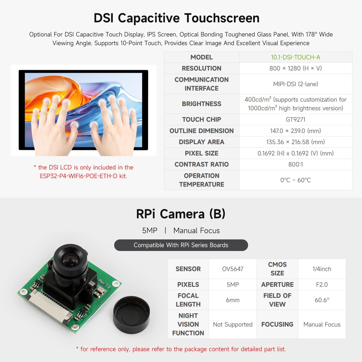 Waveshare ESP32-P4-WIFI6-POE-ETH High-Performance Development Board, Based On ESP32-P4 and ESP32-C6, Supports Wi-Fi 6 and BLT 5 (LE), PoE Module, Bundle with Speaker and Cables (5 Items)