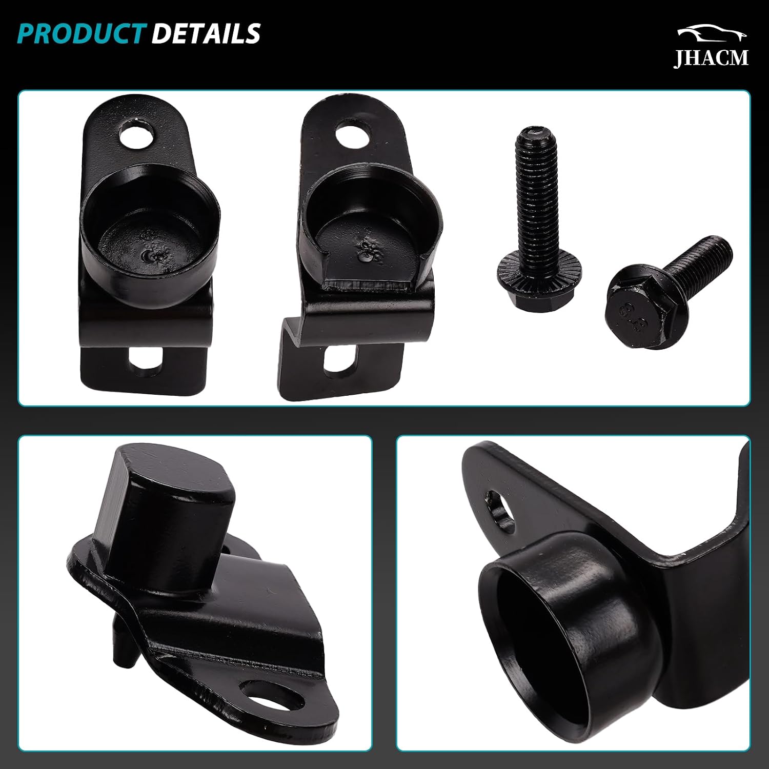 15074252 Tailgate Hinge Insert Kit Compatible with - 1999-2007 Chevy Silverado GMC Sierra 1500 2500 3500 - w/ 8 Bolts, 4PC-Set; Left & Right, Bed & Gate; Replace# 15074253 15078745 15078746
