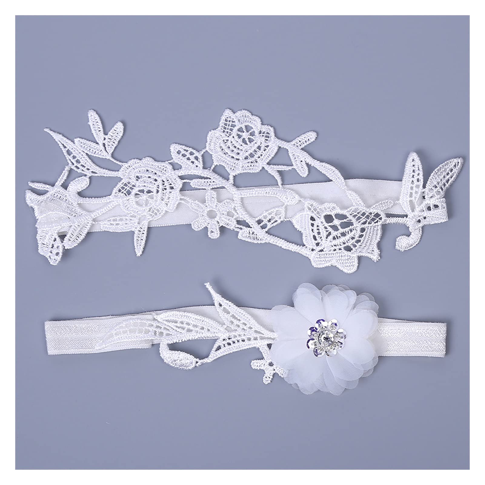 ACiyD Reggicalze da Donna in Pizzo Bianco, Accessori per la Biancheria Intima da Sposa per la Sposa da Regalare