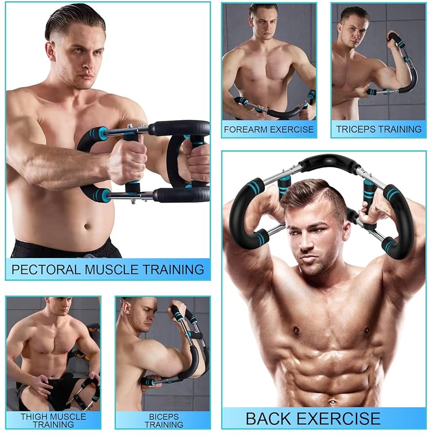 Chest Exerciser For Men Twister Arm Trainer - Adjustable 40-100lb Resistance For Forearm & Chest Workouts (Portable Home Gym) Arm Trainer For Men